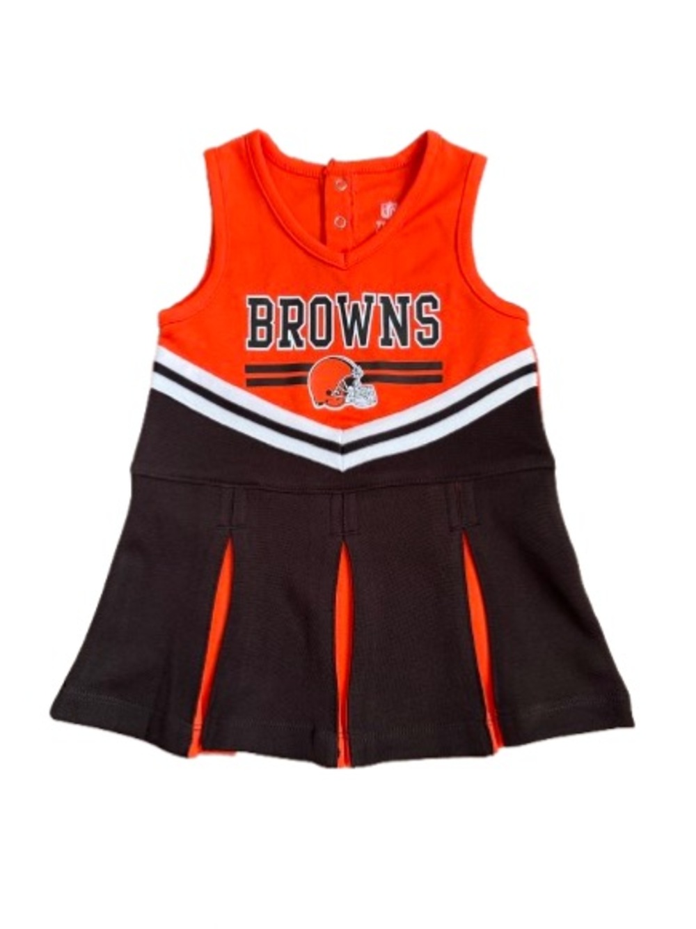 091 NWT NFL Apparel Infant Girl Cleveland Browns Cheerleader Outfit - Sz: 18 mo.